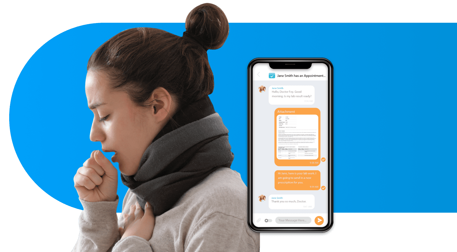 Telemedicine for Cough, Colds and Flu Banner